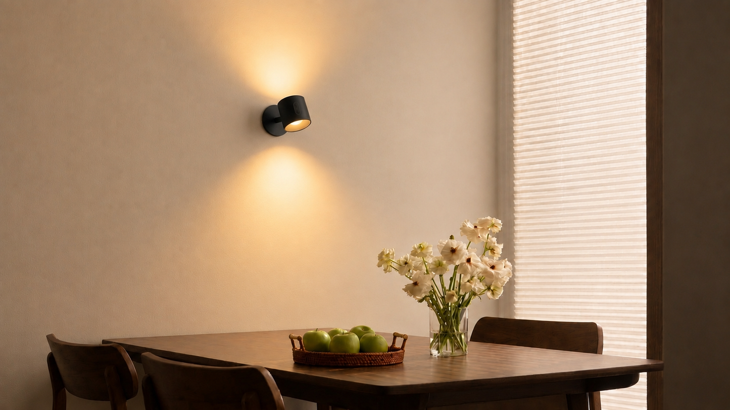 PivotGlow Duo – Rechargeable 360° Wall Light